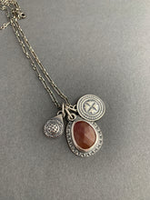 Load image into Gallery viewer, Sapphire with two silver charms