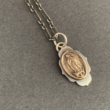 Load image into Gallery viewer, Our Lady of Guadeloupe bronze and silver single charm