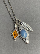 Load image into Gallery viewer, Blue seam opal and dendritic agate charms