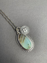 Load image into Gallery viewer, Peruvian blue opal charm necklace