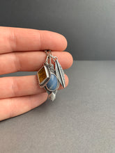 Load image into Gallery viewer, Blue seam opal and dendritic agate charms