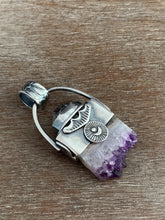 Load image into Gallery viewer, Herkimer quartz and amethyst crystal necklace