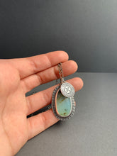 Load image into Gallery viewer, Peruvian blue opal charm necklace
