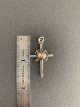 Load image into Gallery viewer, Small moissanite and gold cross