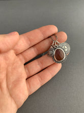 Load image into Gallery viewer, Sapphire with two silver charms