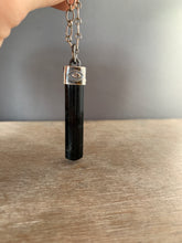 Load image into Gallery viewer, Black tourmaline crystal necklace