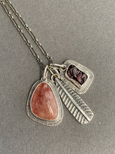 Load image into Gallery viewer, Tanzurine and etched garnet charms