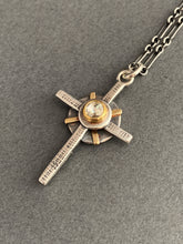 Load image into Gallery viewer, Small moissanite and gold cross