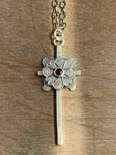 Load image into Gallery viewer, Large garnet cross
