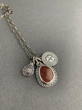 Load image into Gallery viewer, Sapphire with two silver charms