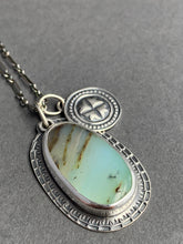 Load image into Gallery viewer, Peruvian blue opal charm necklace