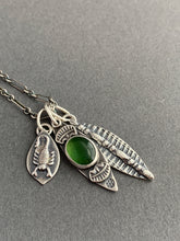 Load image into Gallery viewer, Serpentine scorpion charm necklace