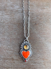 Load image into Gallery viewer, Roserita sacred heart pendant