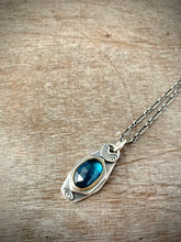 Load image into Gallery viewer, Mossy kyanite set in 22k gold