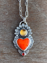 Load image into Gallery viewer, Roserita sacred heart pendant