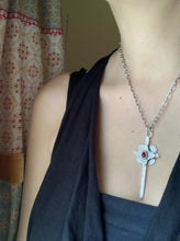 Load image into Gallery viewer, Large faceted garnet cross