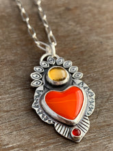 Load image into Gallery viewer, Roserita sacred heart pendant