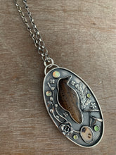 Load image into Gallery viewer, Mossy crow necklace