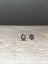 Load image into Gallery viewer, Sterling silver moon stud earrings