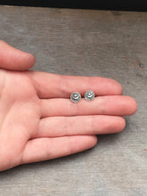 Load image into Gallery viewer, Sterling silver moon stud earrings