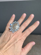 Load image into Gallery viewer, Large sapphire and kyanite statement ring Size 7.5