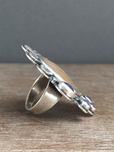 Load image into Gallery viewer, Large sapphire and kyanite statement ring Size 7.5