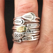 Load image into Gallery viewer, 22k solid gold and sterling silver stacking ring