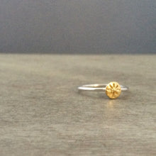 Load image into Gallery viewer, 22k solid gold dot stacking ring