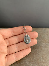 Load image into Gallery viewer, Silver moon and eye charm
