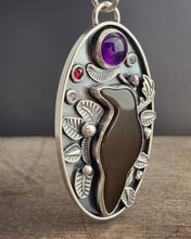 Load image into Gallery viewer, Obsidian Crow Necklace