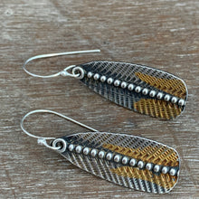 Load image into Gallery viewer, Keum Boo Patterned Feather Earrings