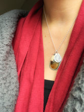 Load image into Gallery viewer, Sapphire and fossilized mammoth charms