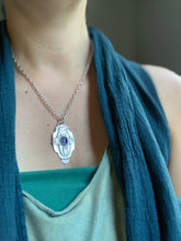 Load image into Gallery viewer, Owl pendant #8 - Tanzanite