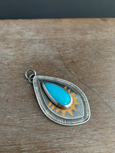 Load image into Gallery viewer, Sleeping beauty turquoise set in sterling silver