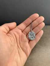 Load image into Gallery viewer, Sterling silver open eye heart pendant
