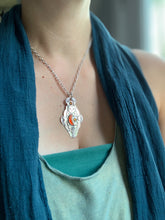 Load image into Gallery viewer, Owl pendant #9 - Rosarita Moon and Citrine