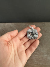 Load image into Gallery viewer, Dark Ruby/sapphire flame double sided medallion