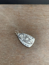 Load image into Gallery viewer, Sterling silver Owl crescent moon pendant