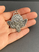 Load image into Gallery viewer, Silver Moth pendant