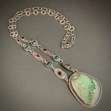 Load image into Gallery viewer, Large variscite shield necklace.