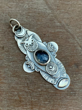 Load image into Gallery viewer, Dendritic Peruvian Opal Owl Pendant