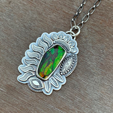 Load image into Gallery viewer, Ammolite dragon scale pendant
