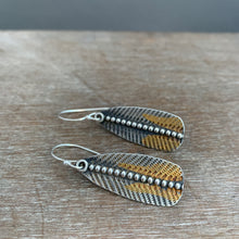 Load image into Gallery viewer, Keum Boo Patterned Feather Earrings