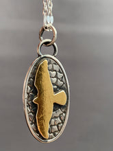 Load image into Gallery viewer, 24k Keum Boo Hawk Silhouette On a Stamped Background