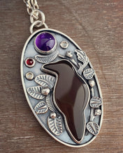 Load image into Gallery viewer, Obsidian Crow Necklace