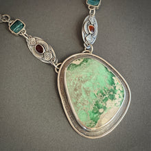 Load image into Gallery viewer, Large variscite shield necklace.