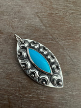 Load image into Gallery viewer, Sleeping Beauty Turquoise Moon Pendant