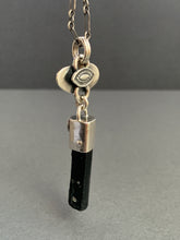 Load image into Gallery viewer, Labradorite and black tourmaline crystal necklace