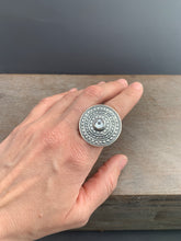 Load image into Gallery viewer, Vintage Crystal Shield Ring Size 9