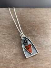 Load image into Gallery viewer, Rosarita and Cast Succulent Sacred Heart Pendant